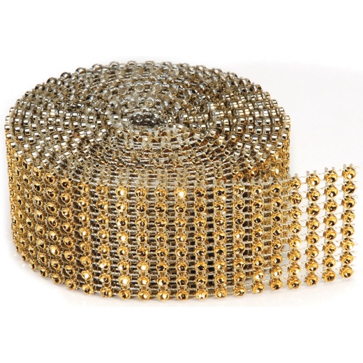 Bling On A Roll 3Mm X 2Yards 8 Rows Gold