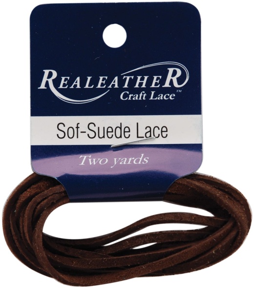 Realeather Crafts Sof Suede Lace .094 X2yd Packaged Cafe Inch