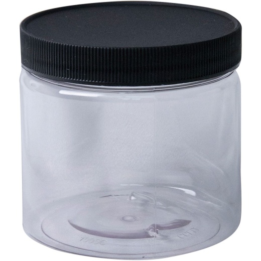 Jacquard Empty Wide Mouth Plastic Jar 16Oz Clear