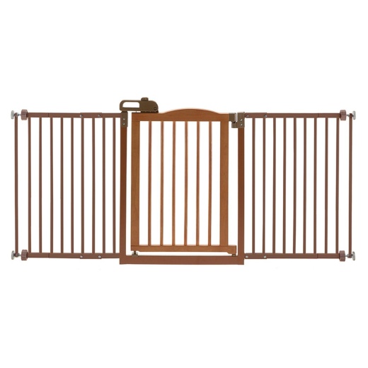 Richell One Touch Gate II Wide in Brown