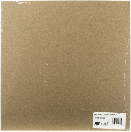 Grafix Medium Weight Chipboard Sheets - 12x12 Inch Natural - 25/Pkg