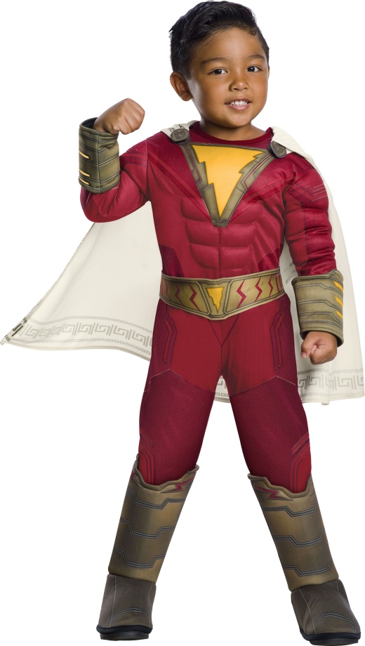 Shazam Muscle Chest Costume, Toddler - Authentic DC Superhero Outfit