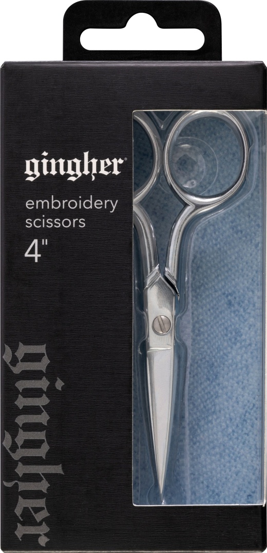 Gingher Embroidery Scissors 4" W/ Leather Sheath - 1 Pack Of 1 Piece