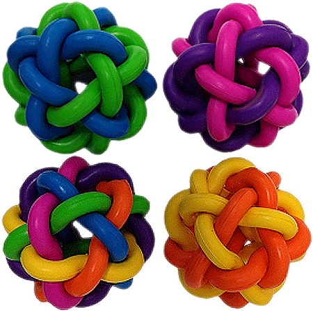 Multipet Nuts For Knots 3 Knot Rope with Ball 20 Inch