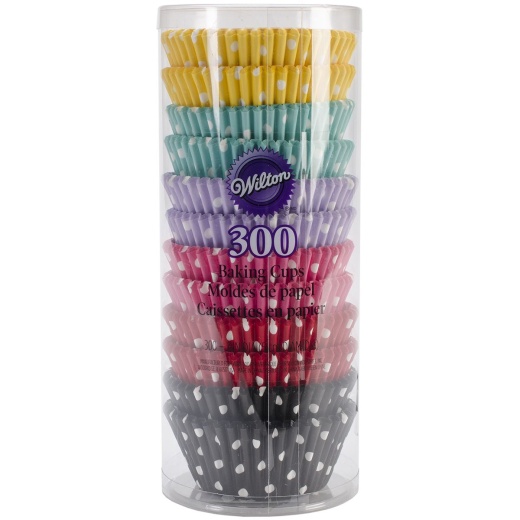 Wilton St And Ard Baking Cups Polka Dots 300 Per Pkg