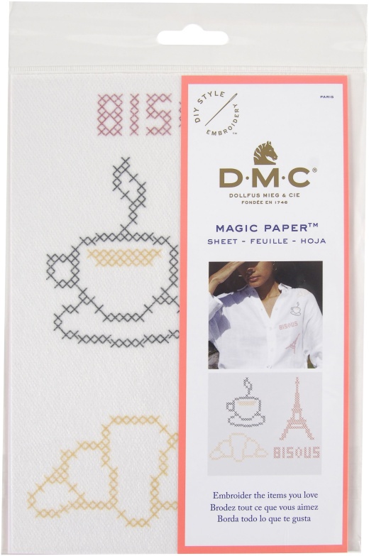 Dmc Magic Paper Pre Printed Needlework Designs Paris Cross Stitch