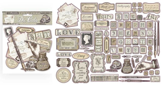 Stamperia Die Cuts Calligraphy