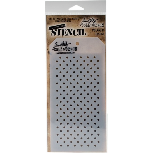 Tim Holtz Layered Stencil 4.125 X8.5 Inch Polkadots Inch