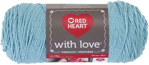 Red Heart With Love Yarniced Aqua 1 Pack Of 1 Skein