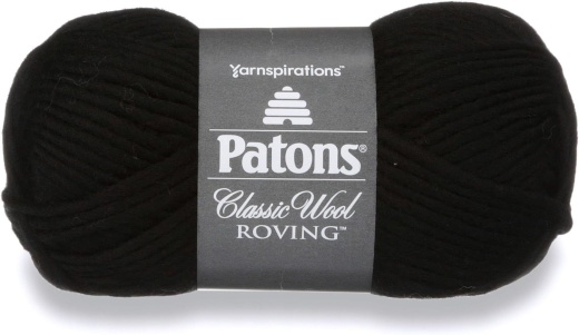 Spinrite Patons Classic Wool Roving Yarn Black 1 Pack Of 5 Skein