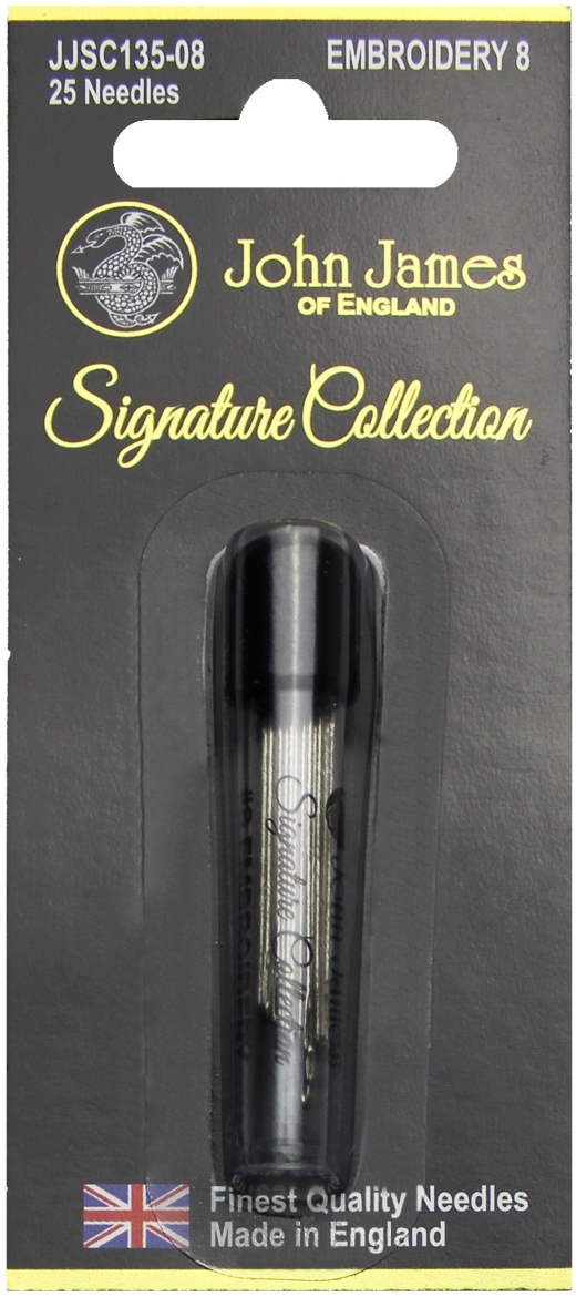 John James Signature Collection Embroidery Needles-Size 8 25 Per Pkg