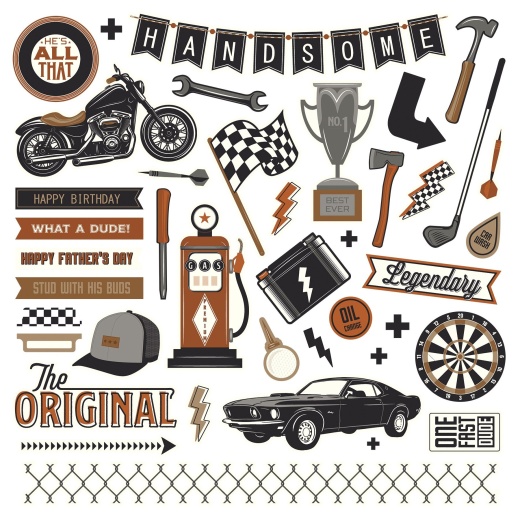 Grease Monkey Stickers 12x12 Inch Elements
