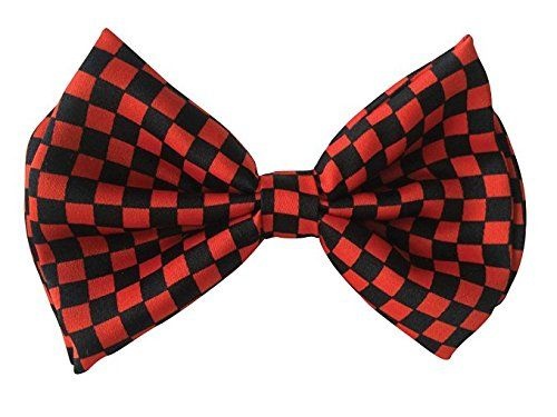 Halloween Wholesalers Bowtie in Black & Red Check