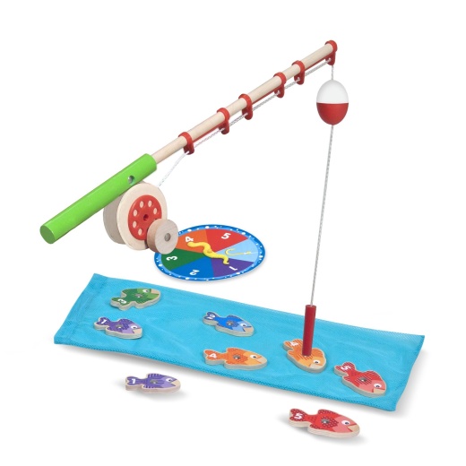 Melissa And Doug Catch And Count Wooden Fishing Game