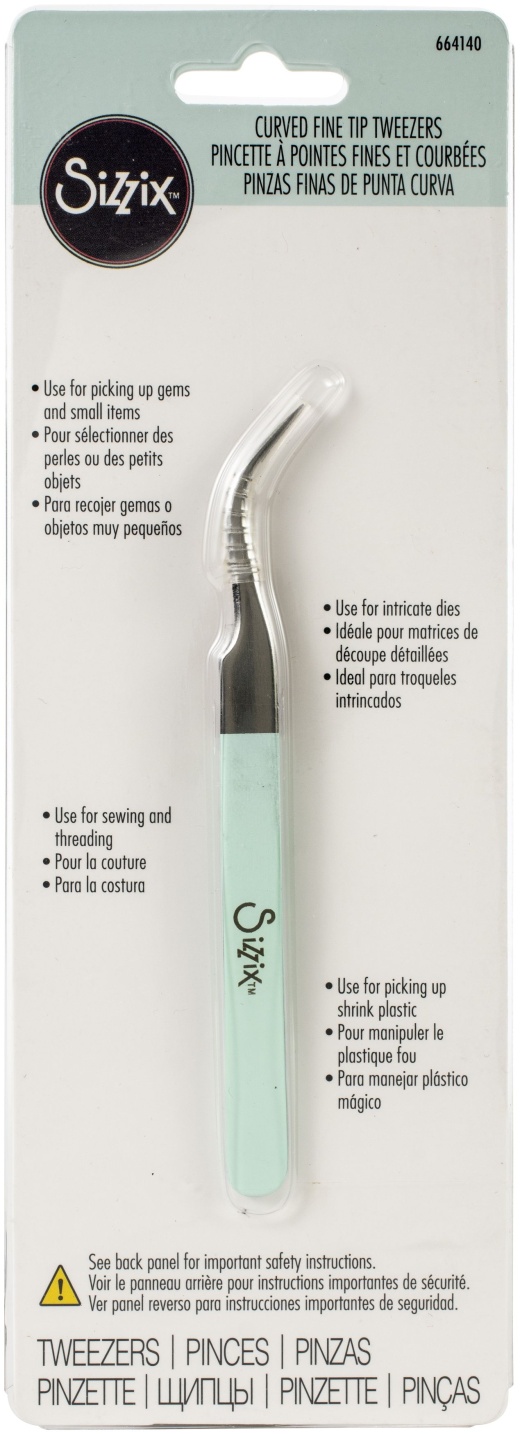 Sizzix Tweezers Curved Fine Tip 1 Pack Of 1 Piece