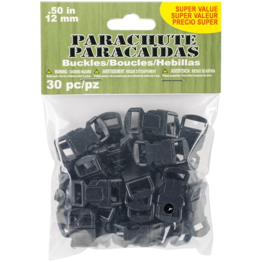 Parachute Cord Buckles 12Mm 30/Pkg-