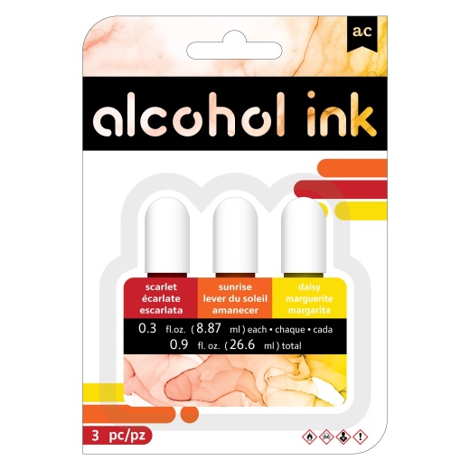 American Crafts Alcohol Ink 0.3Oz 3 Per Pkg Sunrise