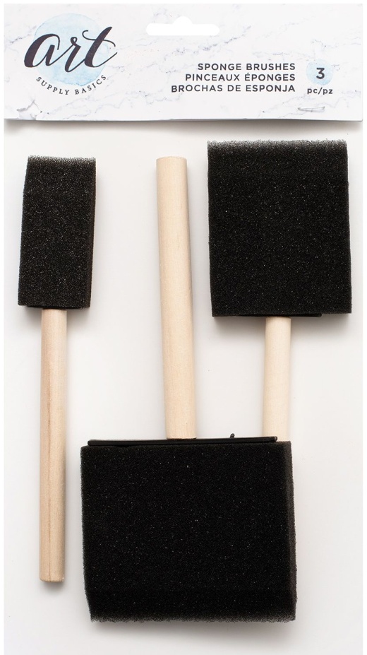 Art Supply Basics Sponge Brush 3Pkg, 1-3 Inch - Nm01