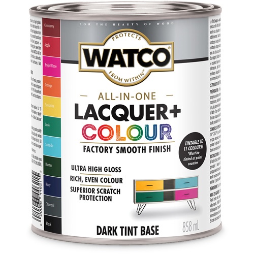 Watco® All In One Lacquer + Colour Dark Tint Base, 946 Ml, Dark Tint Base, High-Gloss