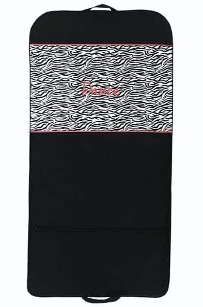 Zebra Black Garment Bag