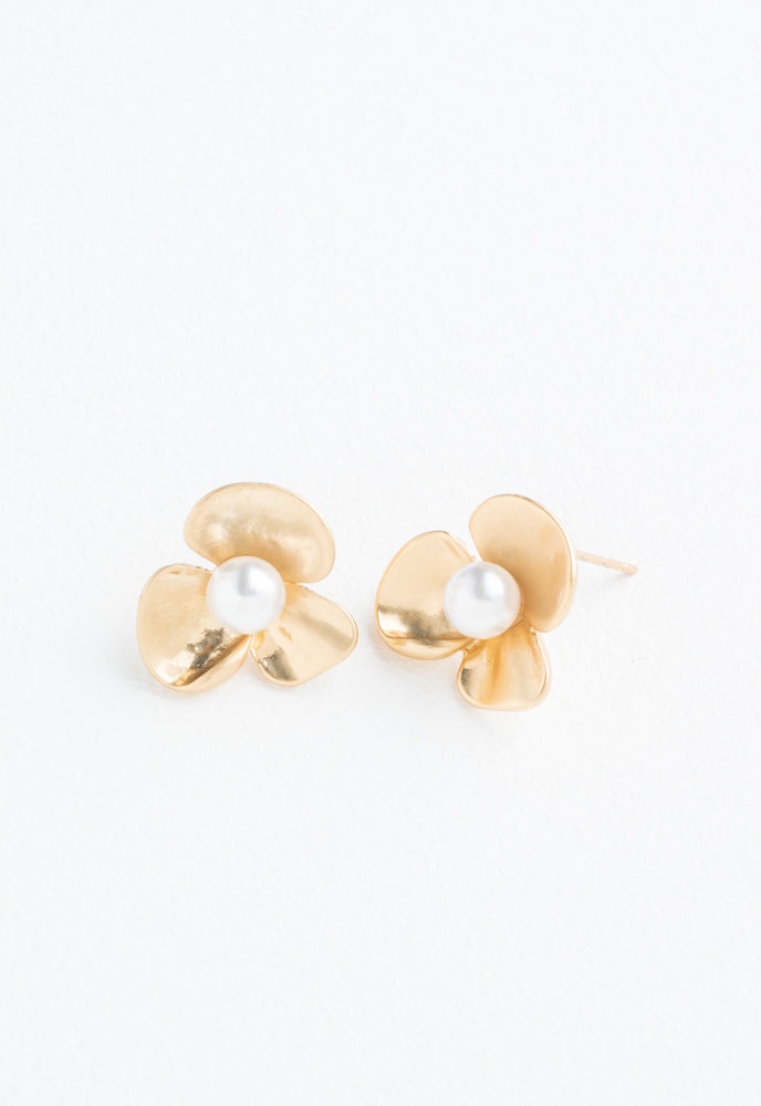 Perennial Bloom Earrings In Gold