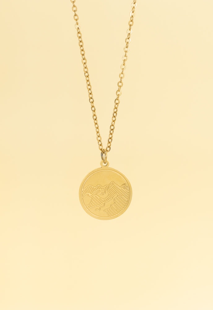 Mountain Adventure Necklace In Gold