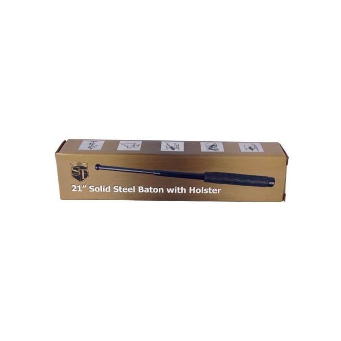 21 Inch Rubber Handle Steel Baton