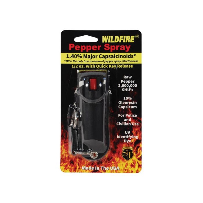 Wildfire 1.4% MC 1/2 oz Pepper Spray with Black Halo Holster
