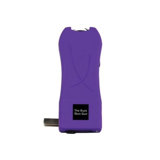 Runt Purple Stun Gun With Flashlight And Wrist Strap Disable Pin
