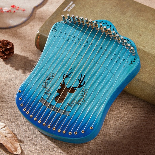 Shakala Musical Instrument Presents: Miniature Lyre Harp Harpika 17 Key | Hollow Reindeer