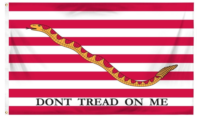 3'X5' Cotton U.S. First Navy Jack Don't Tread On Me Flag