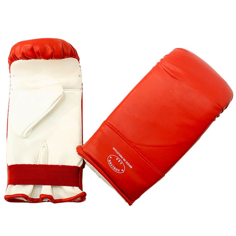 Red And White Punching Boxing Gloves