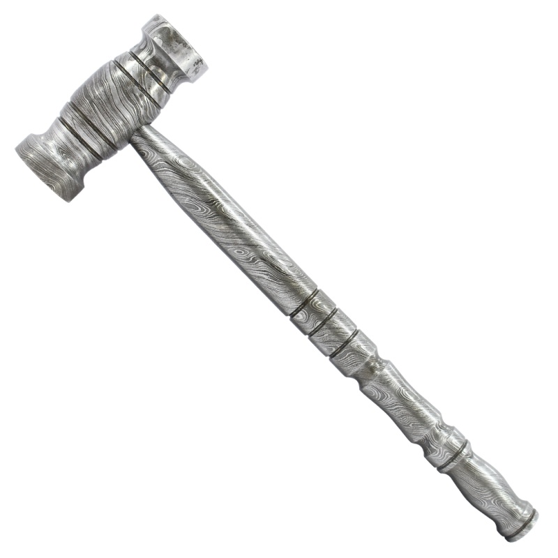 Theboneedge 9" Custom Hand Made Damascus Steel Hammer