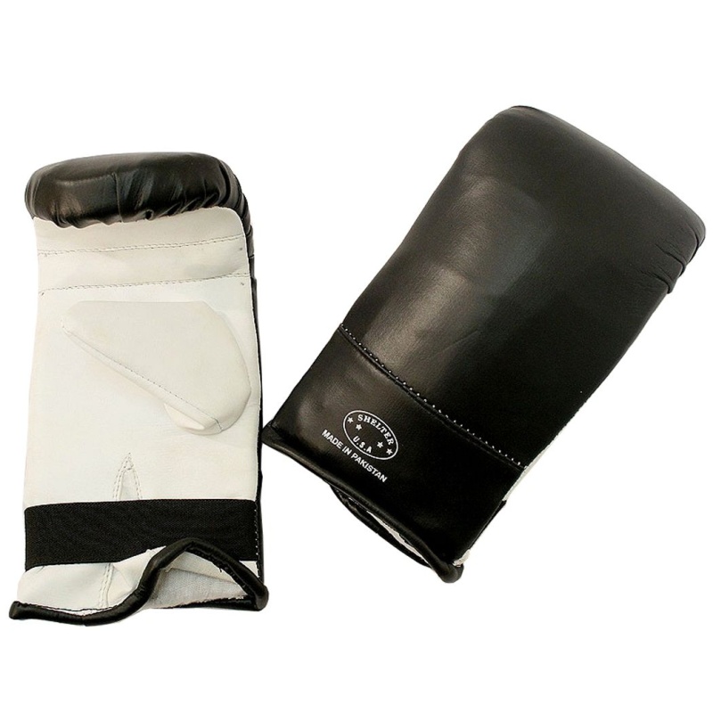 Black And White Punching Boxing Gloves