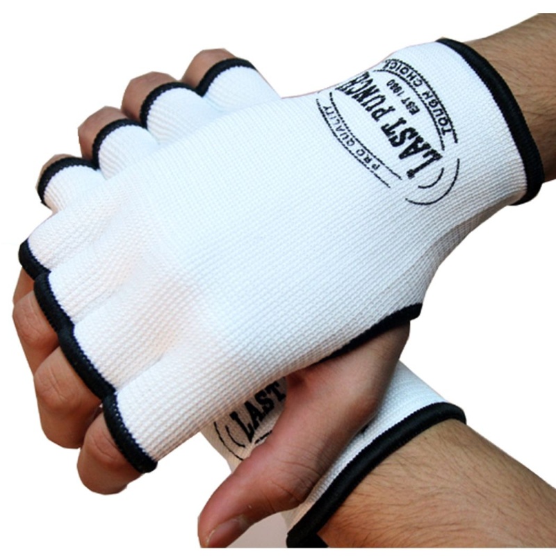 Mma White Hand Wrap Training Gloves