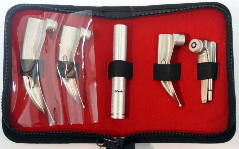 4 Blade Emt Laryngoscope Mac Set Anesthesia