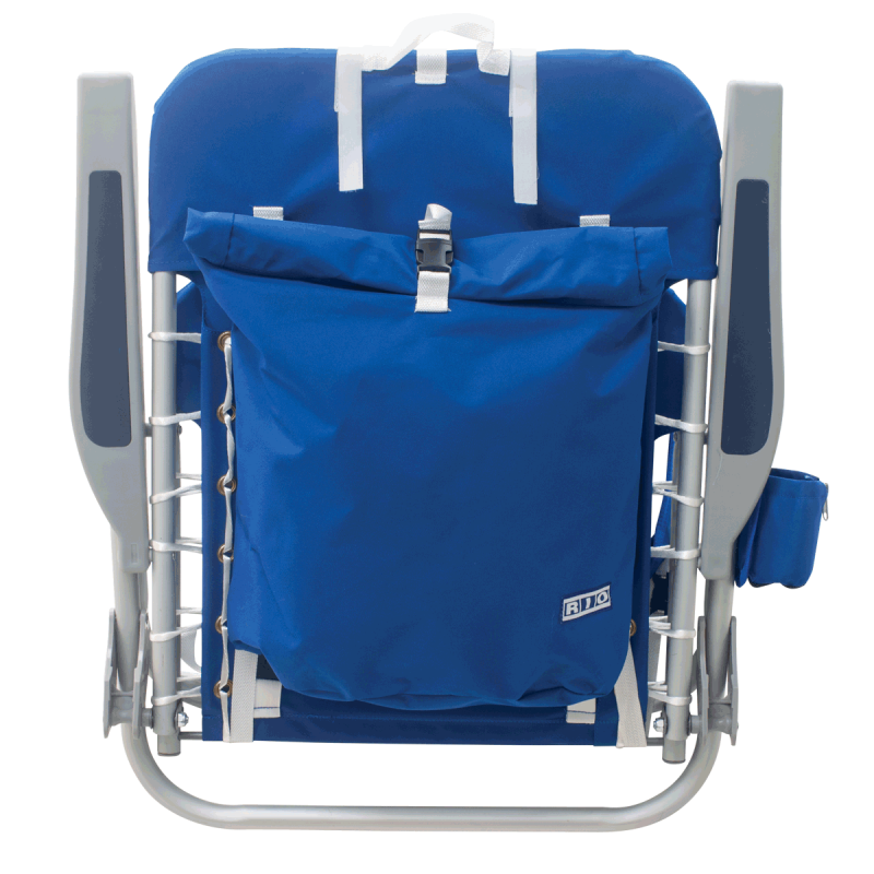 Rio Lace-Up Aluminum Removable Backpack Chair - Pacific Blue