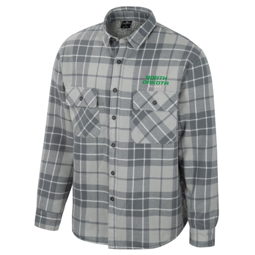 Coal Plaid Button Up Jacket