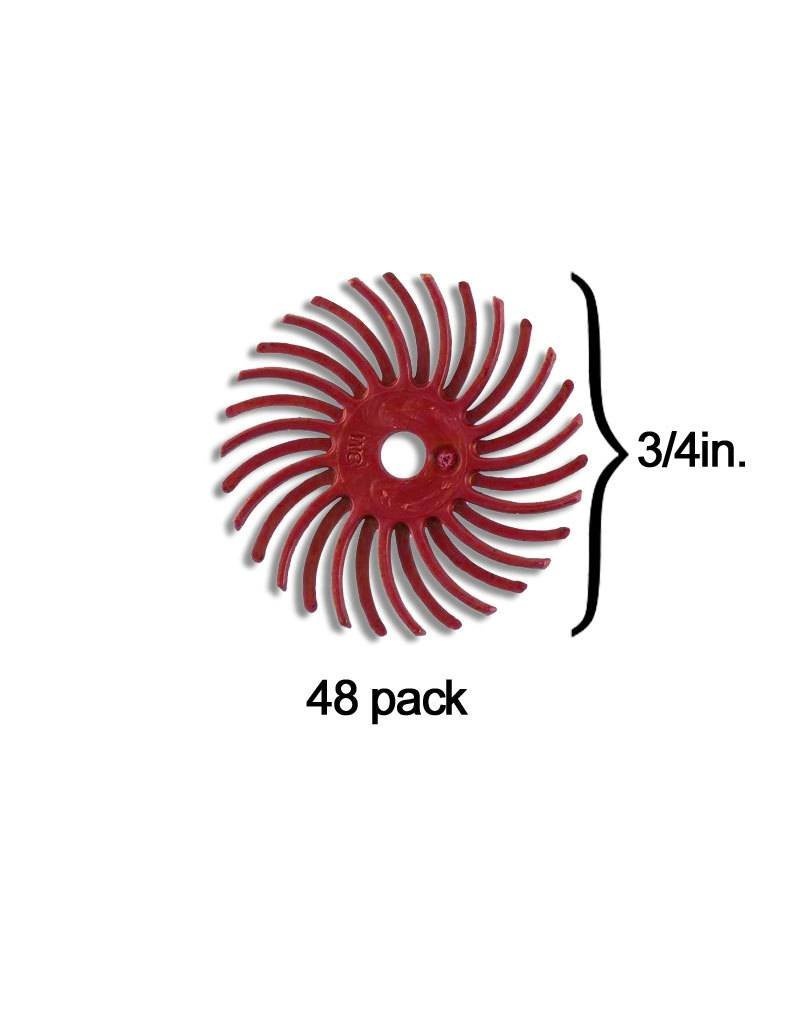 3M 3M Radial Bristle Disc 3/4'' Red 220Grit (48 Pack)