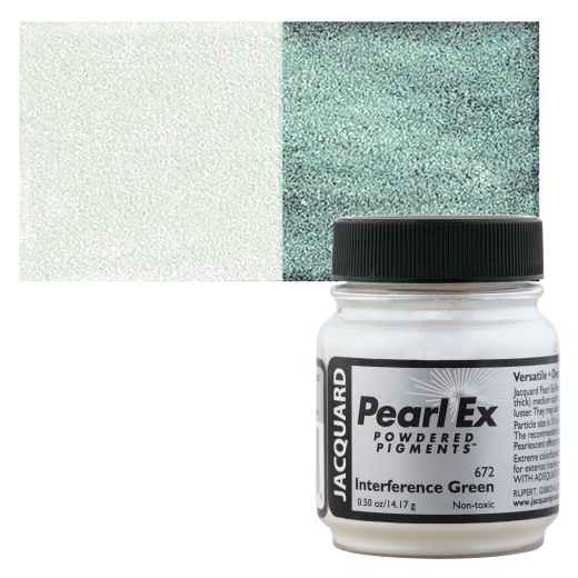 Jacquard Pearl Ex #672 .5Oz Interference Green Powdered Pigment