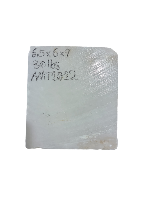 Mario's Italian White Translucent Alabaster Cut Block - 30Lb 6.5x6x9