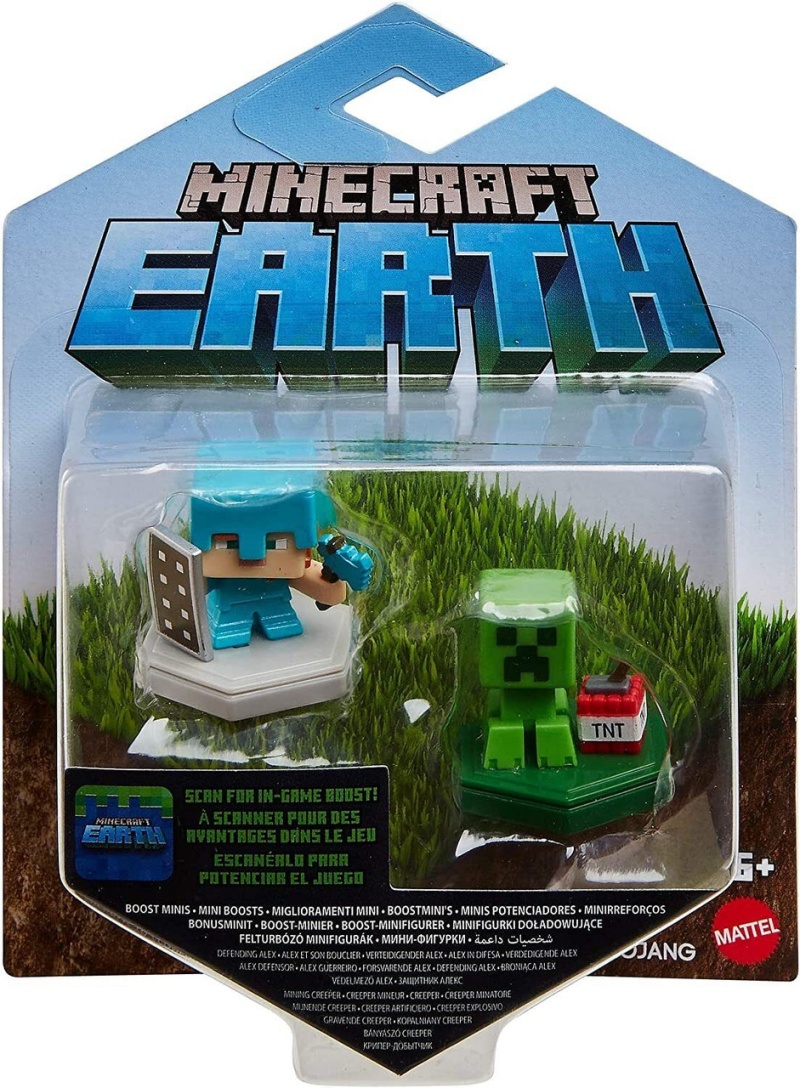 Minecraft Earth Alex & Mining Creeper Mini Figures