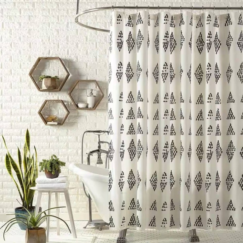 72 x 72 In. Cotton Polly Shower Curtain