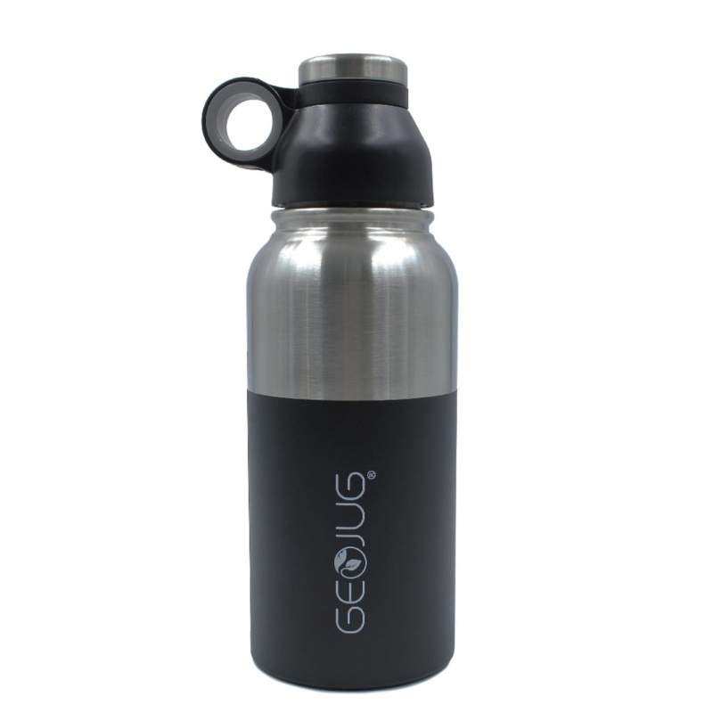 Brentwood Geojug 32Oz Stainless Steel Vacuum Insulated Water Bottle, Black