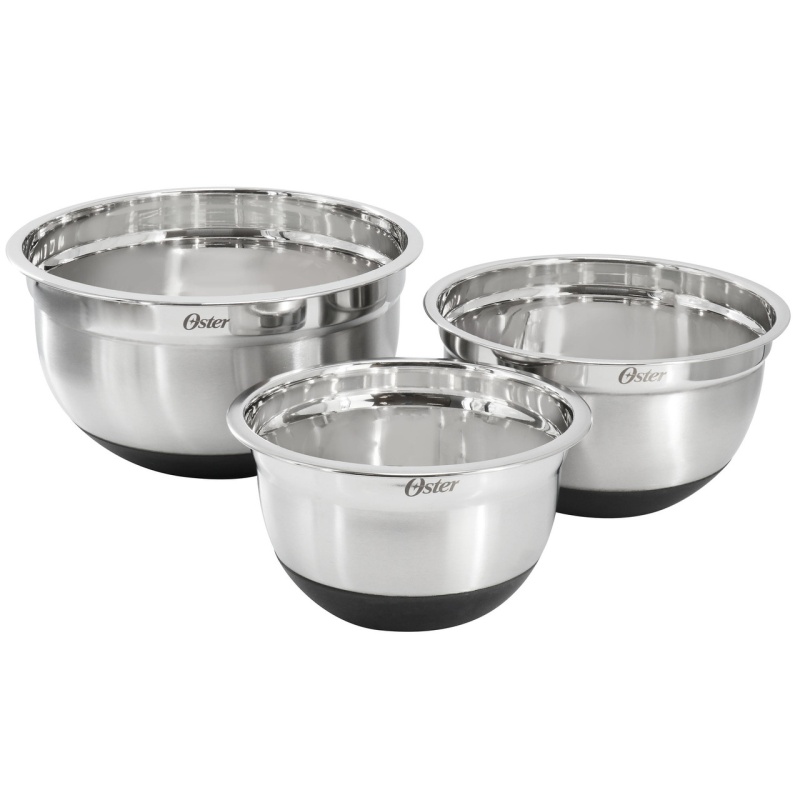 Oster 3 Piece Mixing Bowl Set With Non-Slip Bases