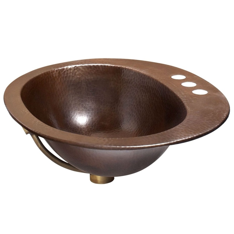 Copper Oval Bathroom Sink 20 X 16 Inch