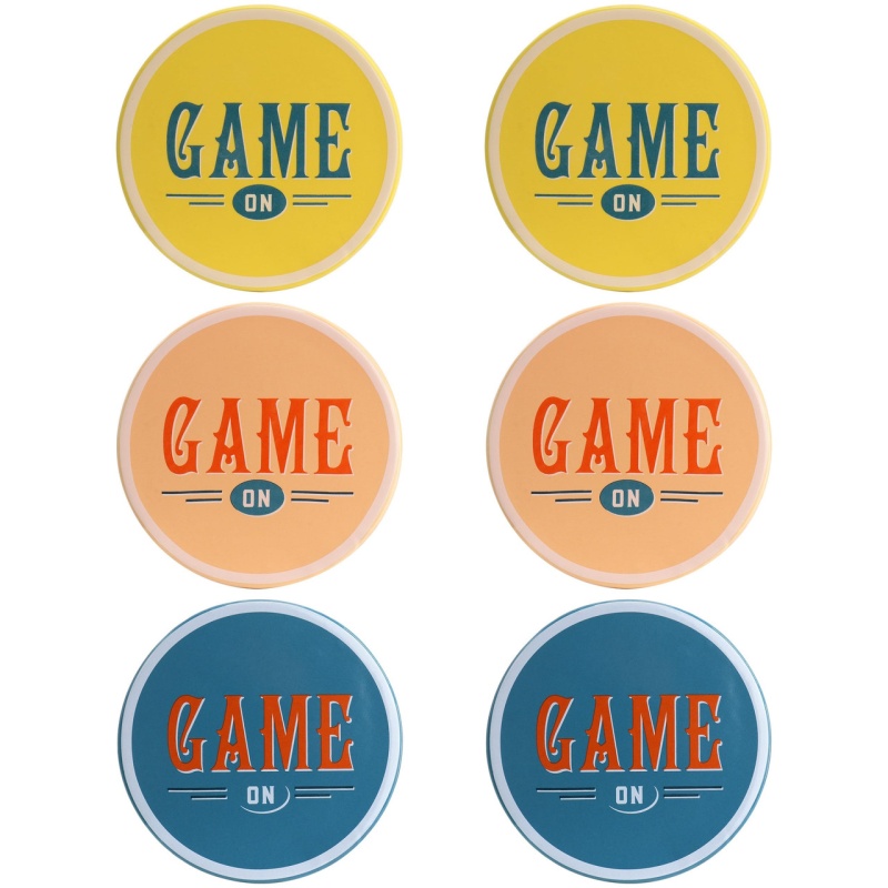 Wanda June Home Game On 6 Piece Stoneware Coaster Set