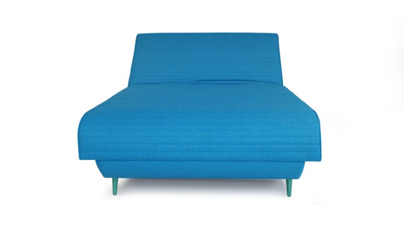 Turquoise Full Adjustable Upholstered Bed With Mattress