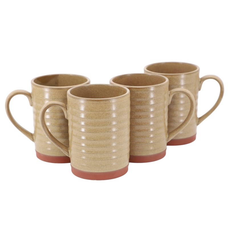Gibson Home Terra Bella 4 Piece Terracotta Mug Set