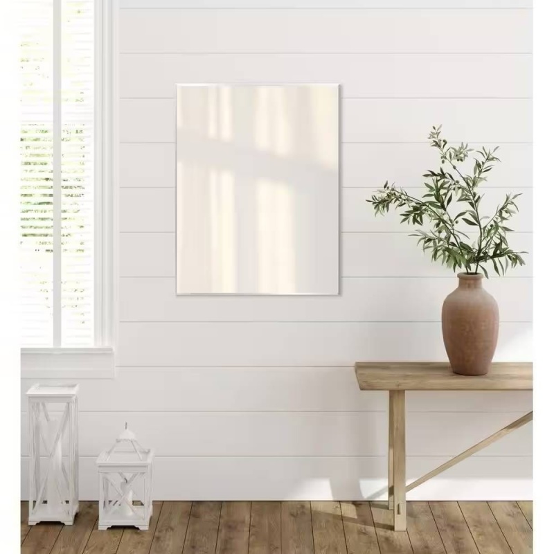 36-In X 30-In Flush Mount Bathroom Wall Mirror - Hang Vertically Or Horizontally